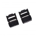Ribbon Cable 8 Pin Socket - IDC Crimp with Strain Relief