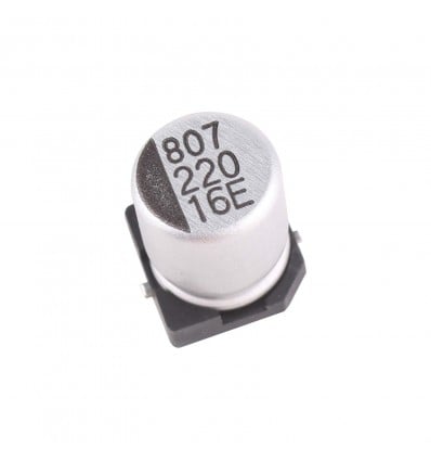 220uF 16V Electrolytic Capacitor, SMD - NIC Components NACE Series - Cover