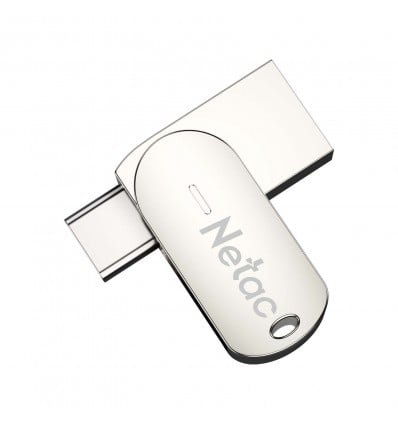 64GB USB Flash Drive - Netac | USB 3.0 | USB-A | USB Type-C - Cover