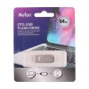 64GB USB Flash Drive - Netac | USB 3.0 | USB-A | USB Type-C - Front
