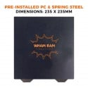 Wham Bam PC Preinstalled Flexi Plate - 235x235mm