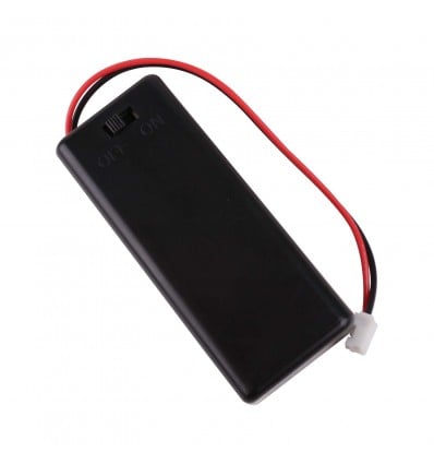 AAA Battery Holder with Cover & Switch - Two Slot, PH2.0 - Cover