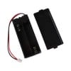 AAA Battery Holder with Cover & Switch - Two Slot, PH2.0 - Open