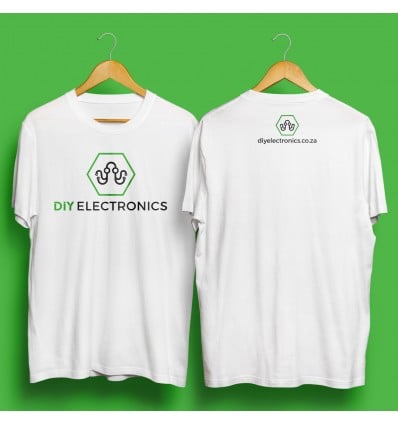 DIYElectronics SWAG - T-Shirt: Large, White