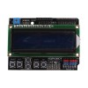 LCD Display 16x2 White on Blue - DFRobot LCD KeyPad Shield V1.1 - Front