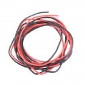 Silicone Wire Pair - Black & Red, 26AWG, 1m