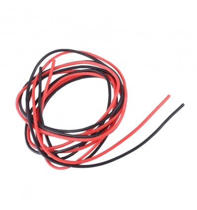 Silicone Wire Pair - Black & Red, 22AWG, 1m - Cover