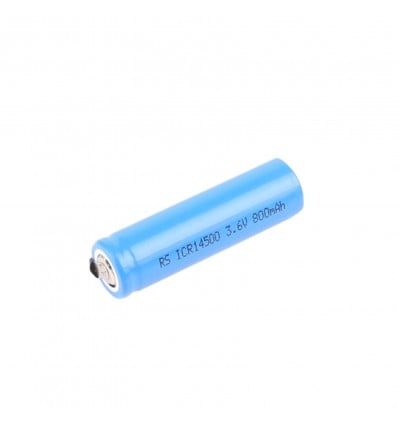 RS PRO 14500 3.7V 820mAh Li-Ion Cell - With Tabs - Cover
