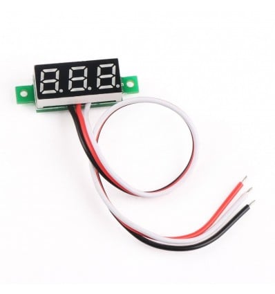 Mini 0-30V DC LED Panel Voltage Meter - Red