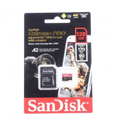 128GB Micro SD Card - SanDisk | UHS-3 | A2 | V30 - Cover