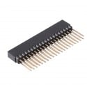 40 Pin 2.54mm Straight DIL Pin Header - Female, Extended Pins