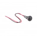 Push 12mm Button with 20cm Wire – Black