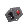 IEC Mains Inlet Socket - With Fuse and Switch - Cover