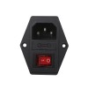 IEC Mains Inlet Socket - With Fuse and Switch - Front