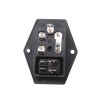 IEC Mains Inlet Socket - With Fuse and Switch - Back