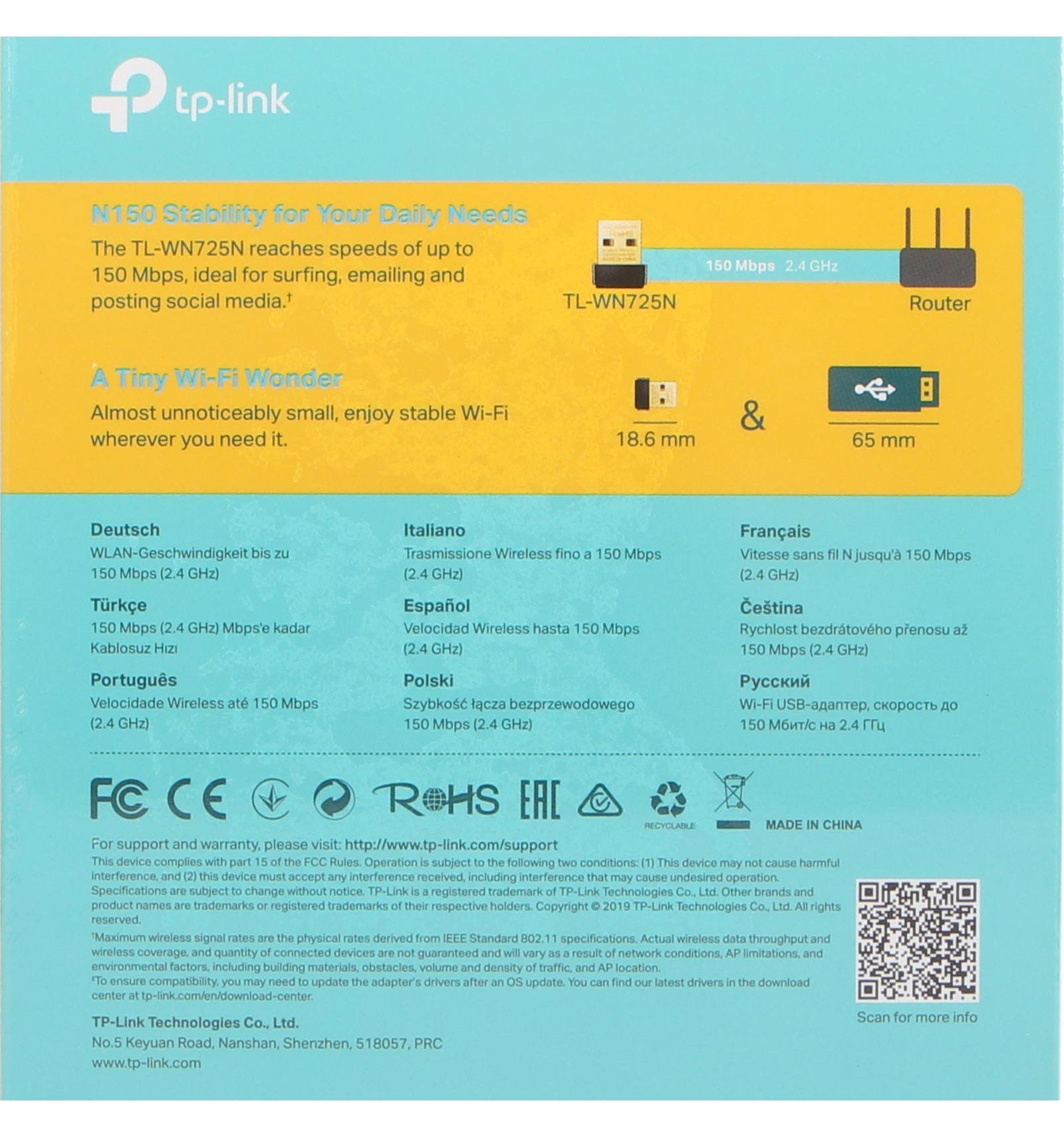 TP-Link TL-WN725N | Discrete USB WiFi Dongle