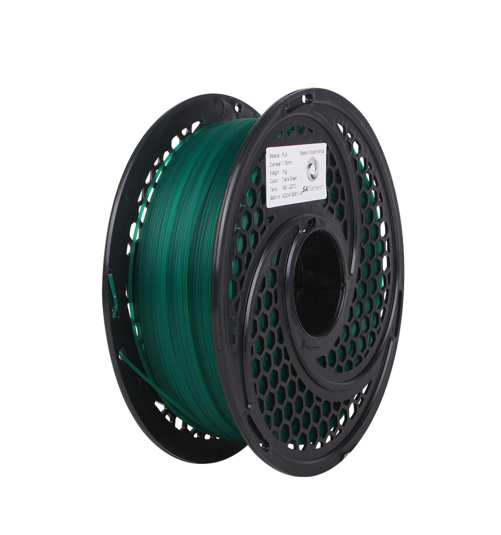 SA Filament PLA  1.75mm, 1kg, Transparent Green – DIY Electronics