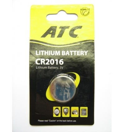 CR2016 3V Lithium 75mAh 20*1.6mm