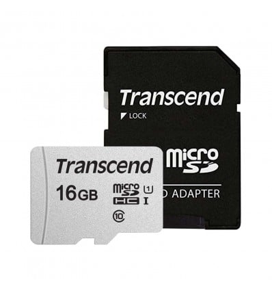 16GB Micro SD Card with Adapter – Transcend | Class 10 | UHS-1 - Cover