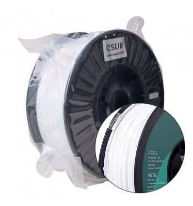 eSun PETG Filament – 1.75mm Solid White 2.5kg - Cover