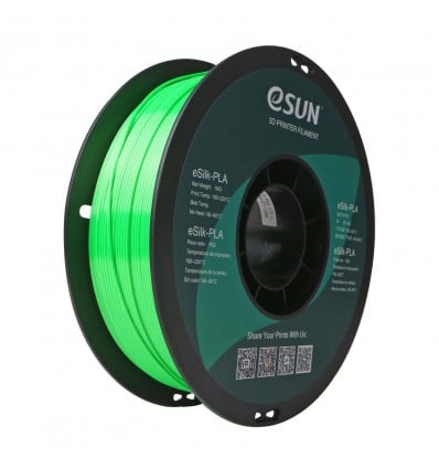 eSun eSilk PLA Filament – 1.75mm Green - Cover