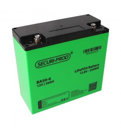 Securi-Prod BA50-6 LiFePO4 Battery – 12V 20ah - Cover
