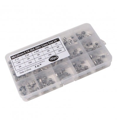150pc Glass Fuse Kit – 0.1A to 20A Range - Cover