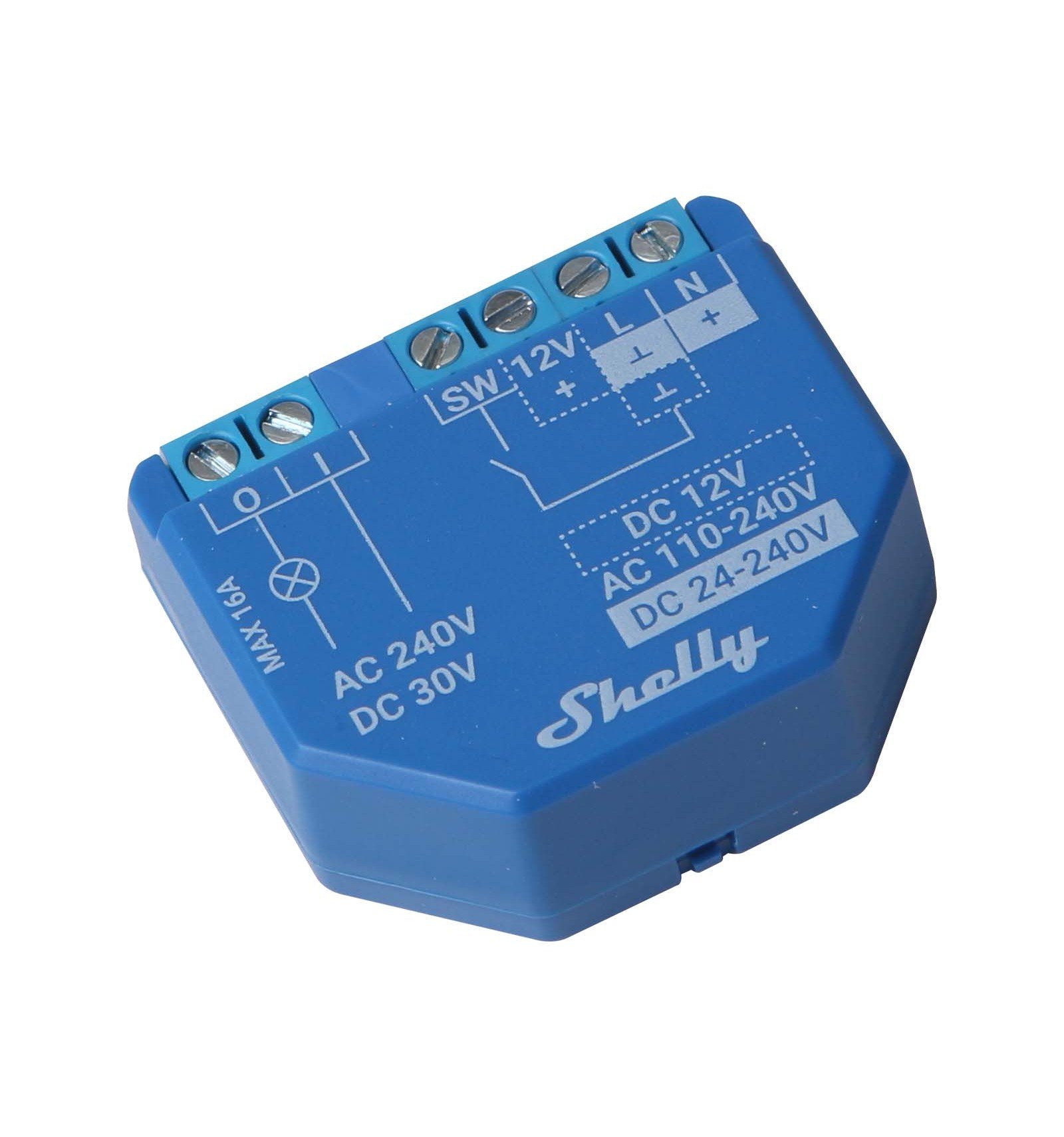 Shelly Plus 1 UL certified. Wi-Fi operated smart relay switch, 1