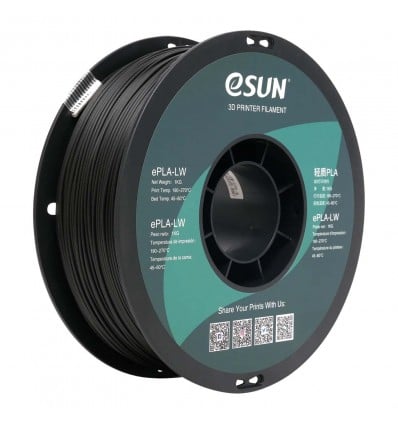 eSun ePLA-LW Lightweight Filament – 1.75mm Black 1kg - Cover