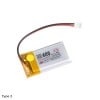 LiPo Battery 3.7V 400mAh - 1C 1Cell with PH2.0 connector - Front