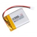 LiPo Battery 3.7V 500mAh - 1C 1Cell with PH2.0 connector