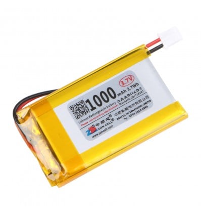 LiPo Battery 3.7V 1000mAh - 51x30x6mm 1C 1Cell with PH2.0 connector - Cover
