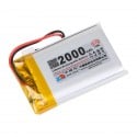 LiPo Battery 3.7V 2000mAh - 51x34x9mm 1C 1Cell with PH2.0 connector