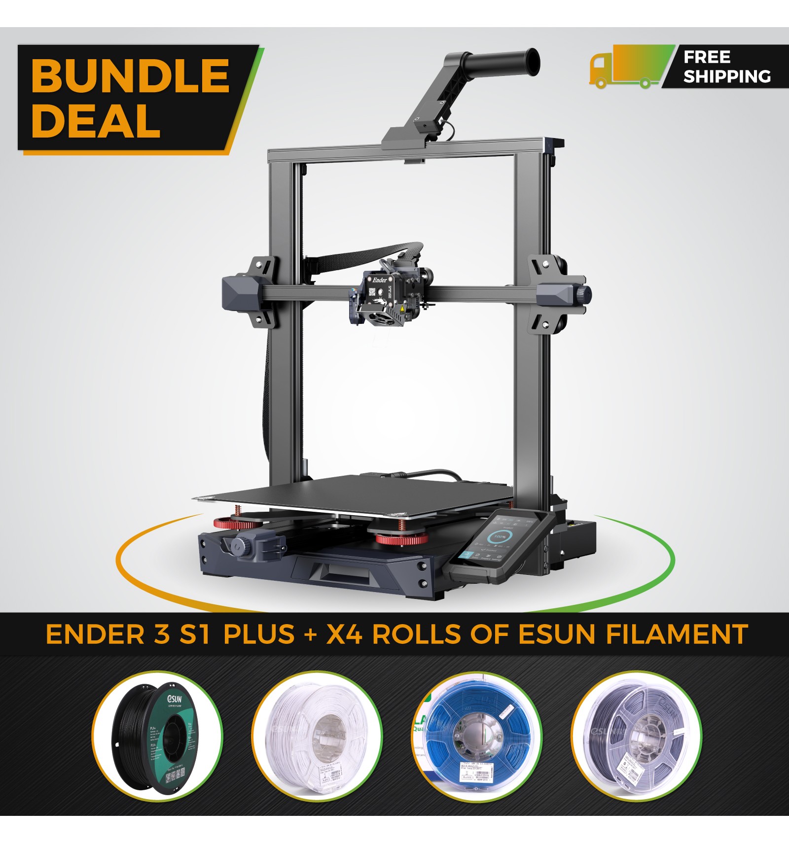 Bundle Deal: Ender 3 S1 Plus & 4x eSun PLA+ Filament – DIY Electronics