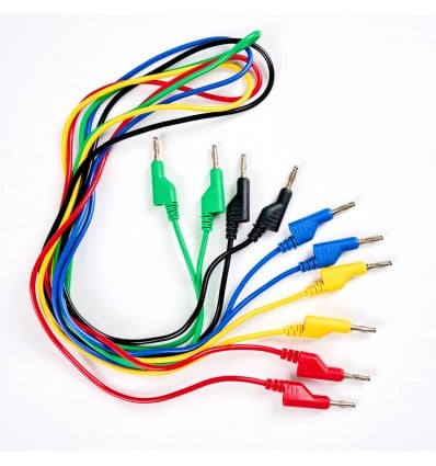5 Banana Plug Male Cable Kit – Colour-Coded - Cover