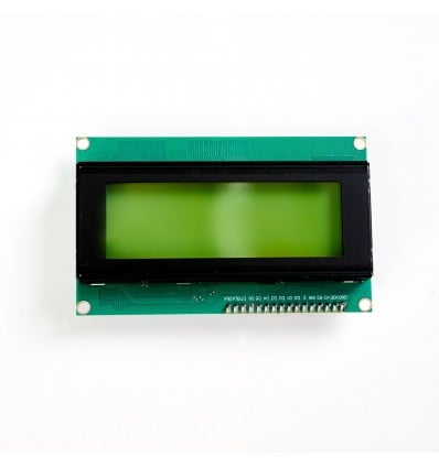 LCD Display 20x4 Black on Yellow – I2C Backpack Controlled