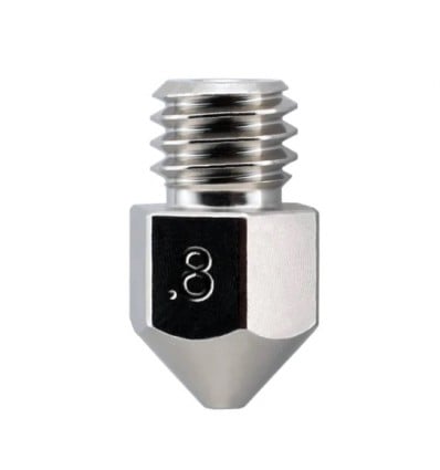 0.8mm Micro Swiss MK8 Nozzle for Creality 3D Printers – Plated Brass