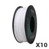Bundle Deal: x10 eSun Solid White PETG Filament - Single