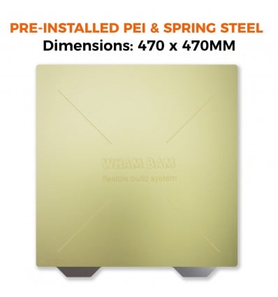Wham Bam PEI Preinstalled Flexi Plate – 470x470mm