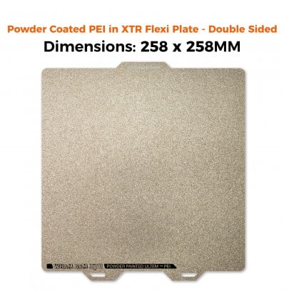 XTR Wham Bam Powder Coated PEI Flexi Plate – 258x258mm Double Sided