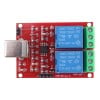 2 Channel 5V Relay Module 10AMP USB - Front