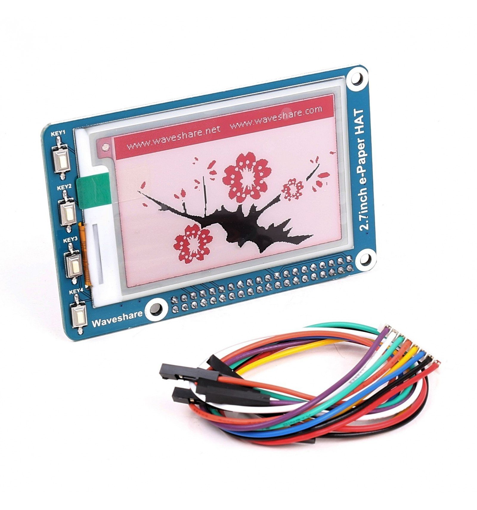 2.7inch E-Ink Display HAT for Raspberry Pi, Tri-Colour, 264x176