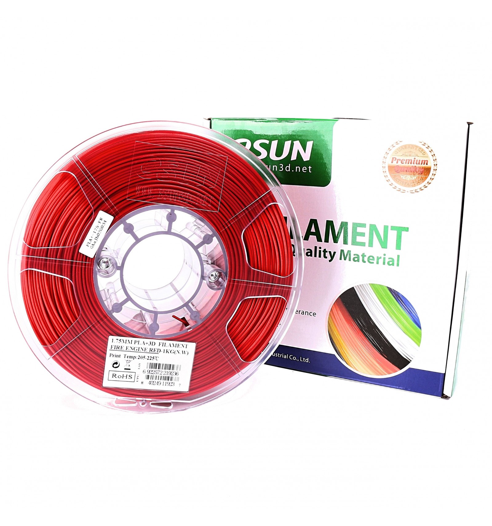 eSUN PLA+ Filament - 1.75mm Fire Engine Red 1kg