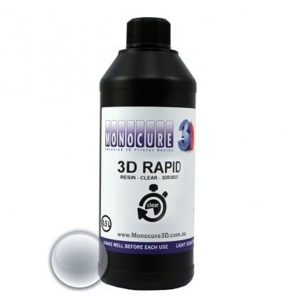 Monocure 3D Rapid Resin - Clear 0.5 Litre