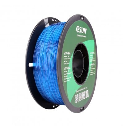 eSUN eFlex TPU Filament - 1.75mm Transparent Blue Semi-Flexible
