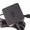 USB Type-C Power Supply - 5.1V 3A - Raspberry Pi Original - Black - Logo