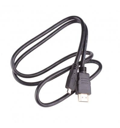 HDMI To Micro HDMI Cable - 1m Long, Black - Cover