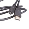 HDMI To Micro HDMI Cable - 1m Long, Black - Zoomed